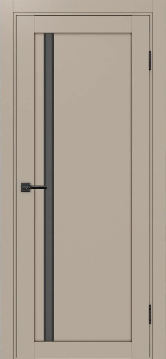 Дверь межкомнатная Турин 527АПС.121 - мокко, графит матовое, алюм.чёрн.