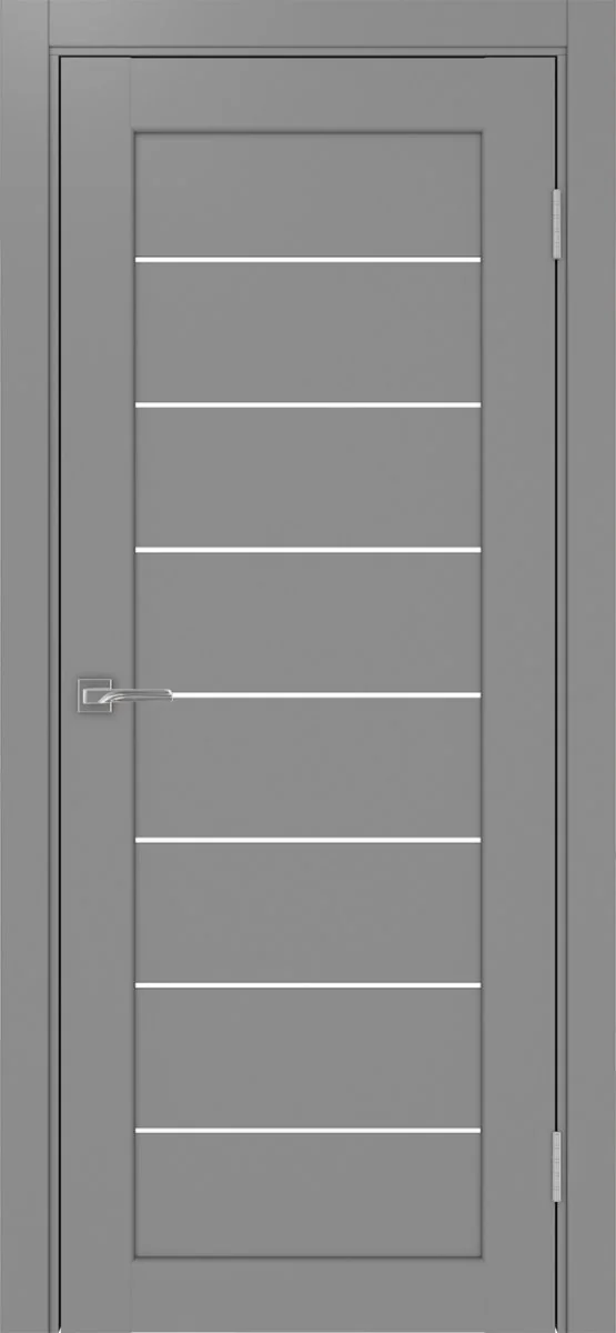 Дверь межкомнатная Парма 408.12 - серый, белое lacobel
