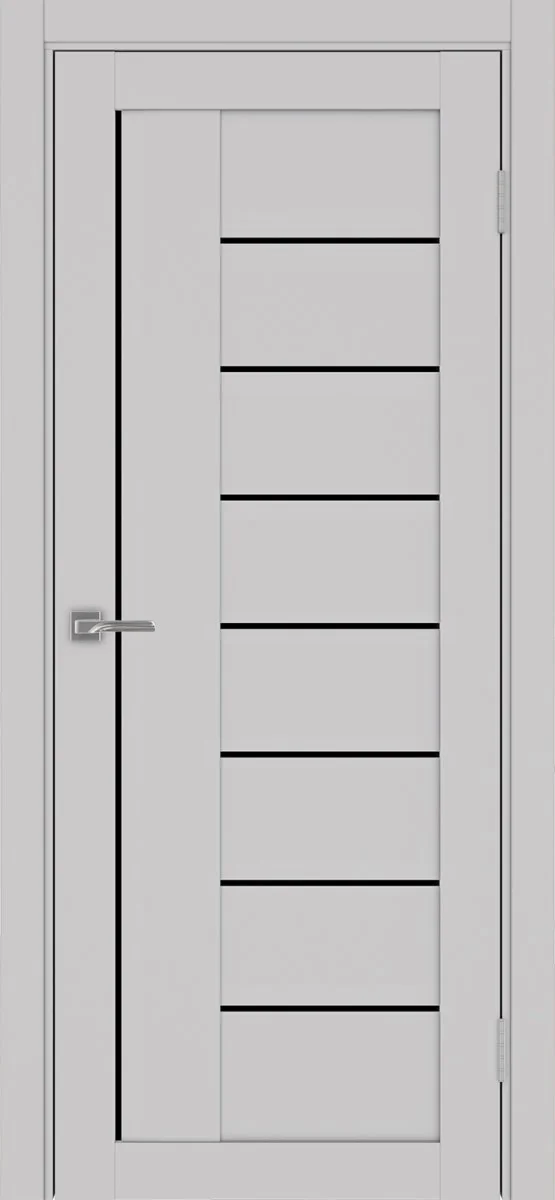 Дверь межкомнатная Турин 524.21 - пепельный, черное lacobel