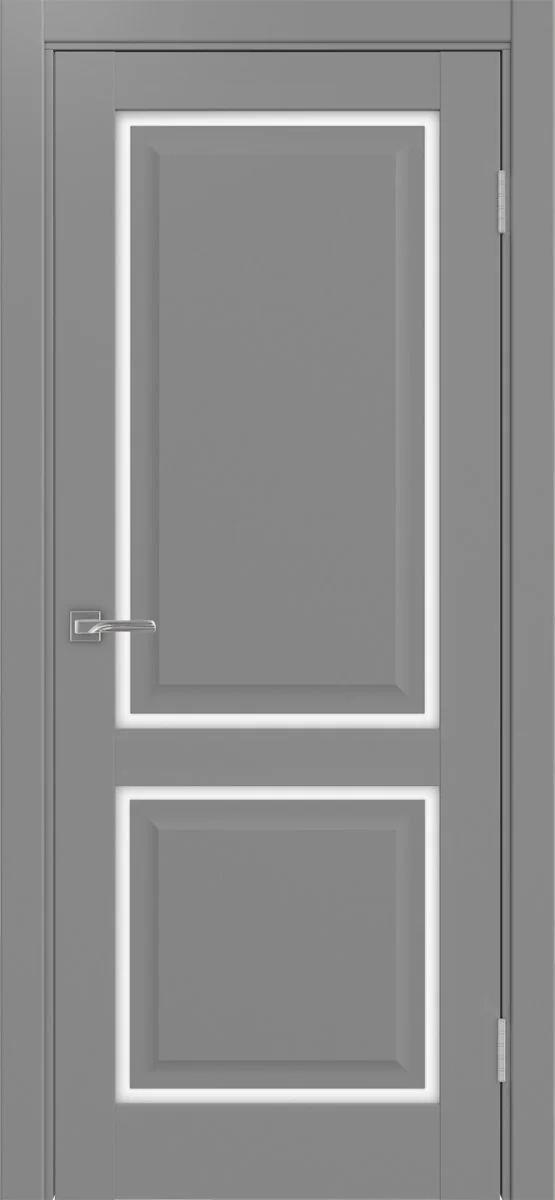 Дверь межкомнатная Тоскана 602С.2121 - серый, белое lacobel