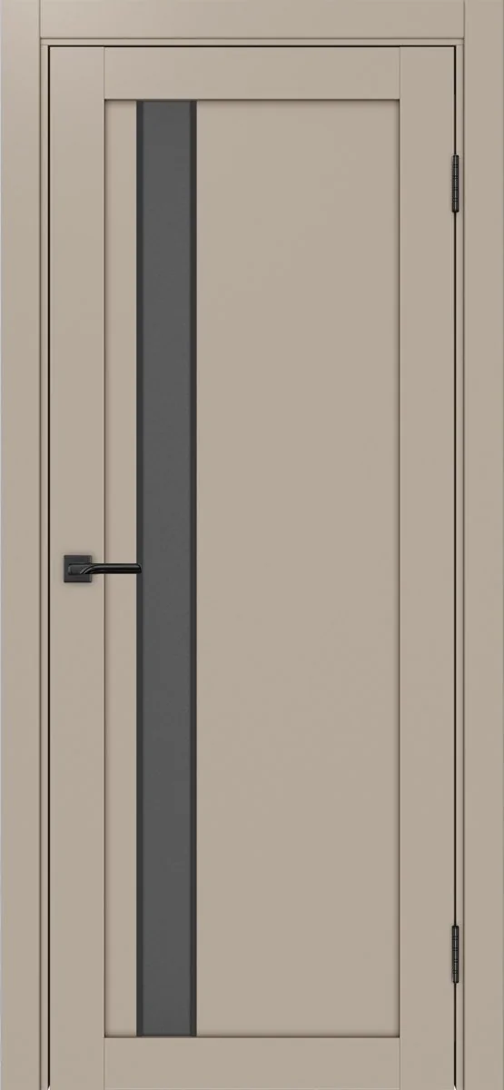 Дверь межкомнатная Турин 528AПС.121 - мокко, графит матовое, алюм.чёрн.