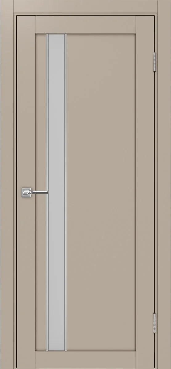 Дверь межкомнатная Турин 528AПС.121 - мокко, мателюкс, алюм.хром