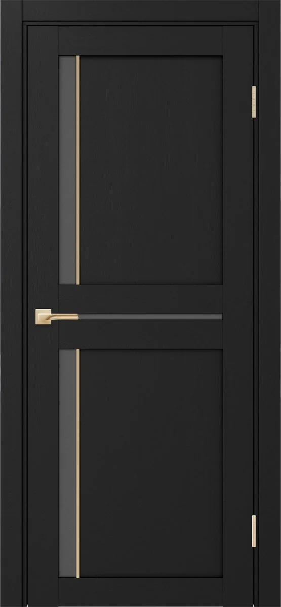 Дверь межкомнатная Турин 523АПС.221 - антрацит, графит матовое, алюм.золото