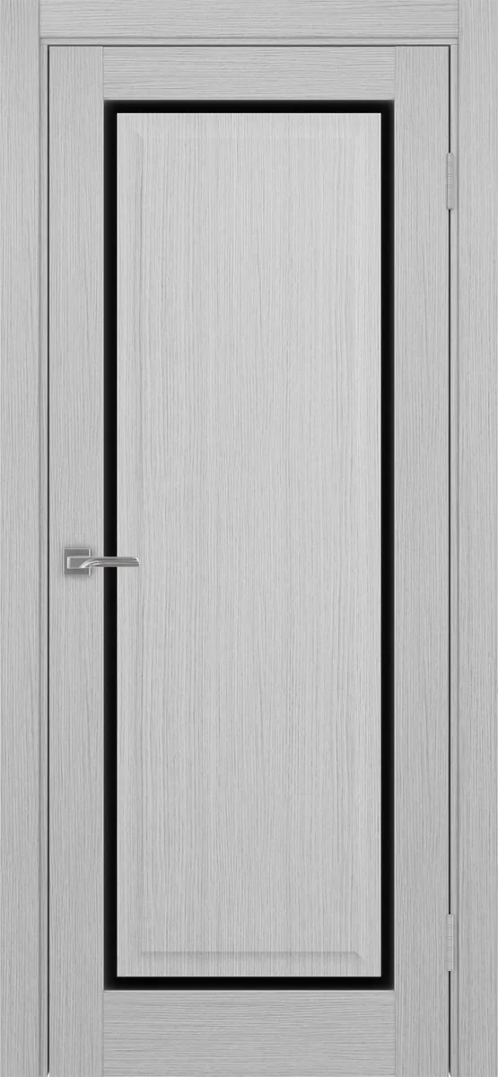 Дверь межкомнатная Тоскана 601С.21 - дуб серый, черное lacobel