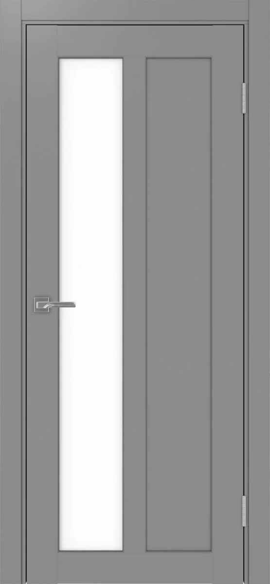 Дверь межкомнатная Парма 421.21 - серый, белое lacobel