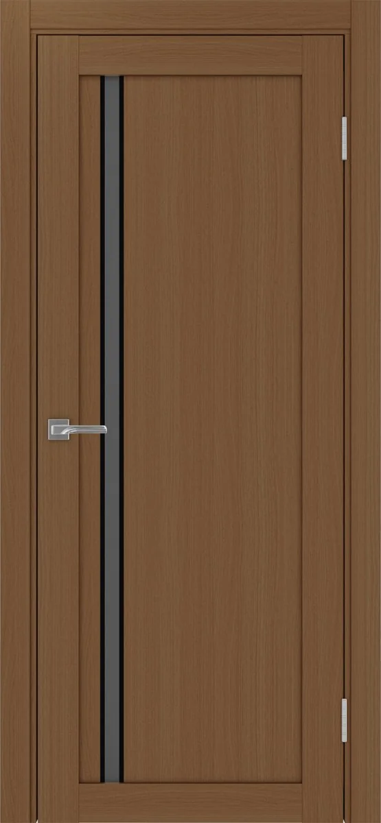 Дверь межкомнатная Турин 527АПС.121 - орех, графит матовое, алюм.чёрн.