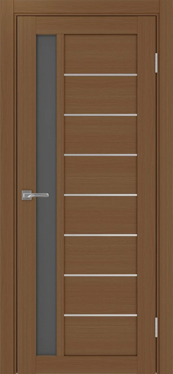 Дверь межкомнатная Турин 554АПП.21 - орех, графит матовое, алюм.хром