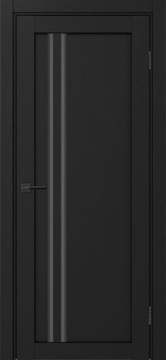 Дверь межкомнатная Турин 525АПС.121 - антрацит, графит матовое, алюм.чёрн.