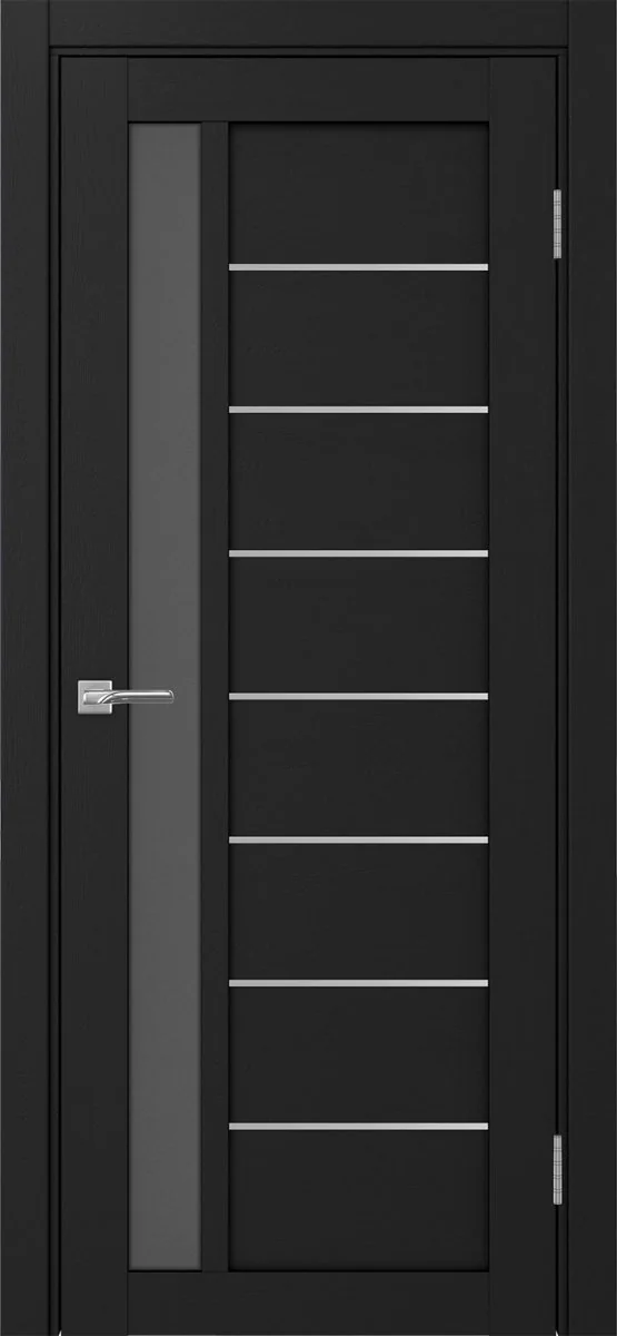 Дверь межкомнатная Турин 554АПП.21 - антрацит, графит матовое, алюм.хром