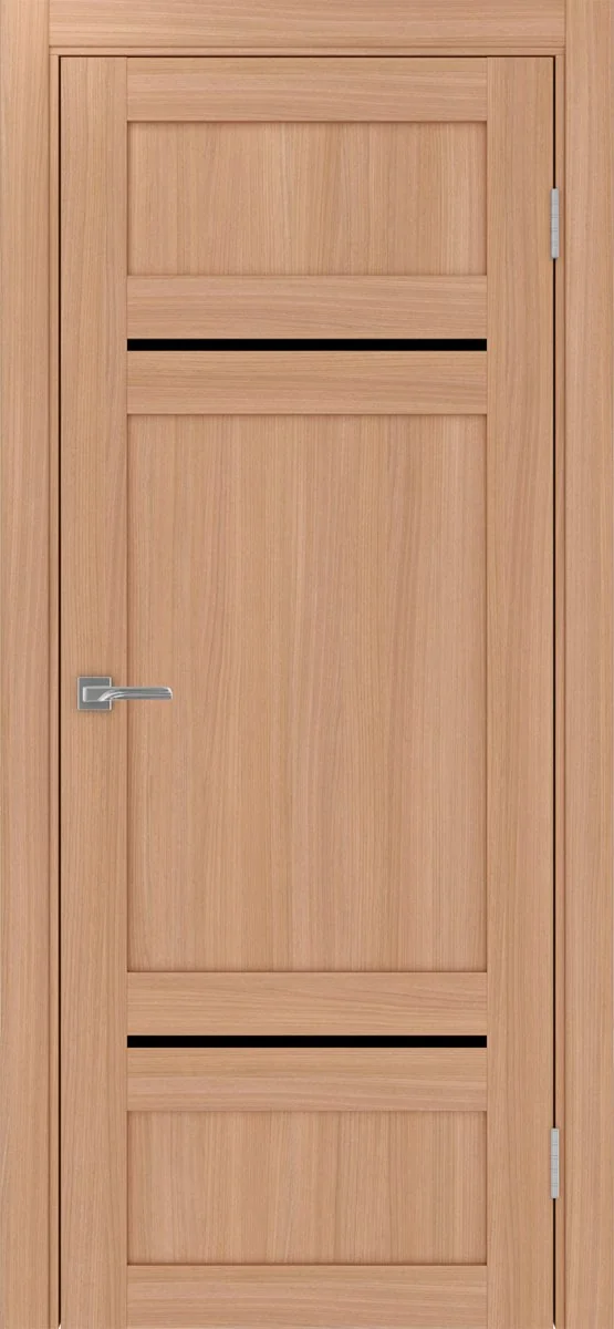 Дверь межкомнатная Турин 532.12121 - ясень тёмный, черное lacobel