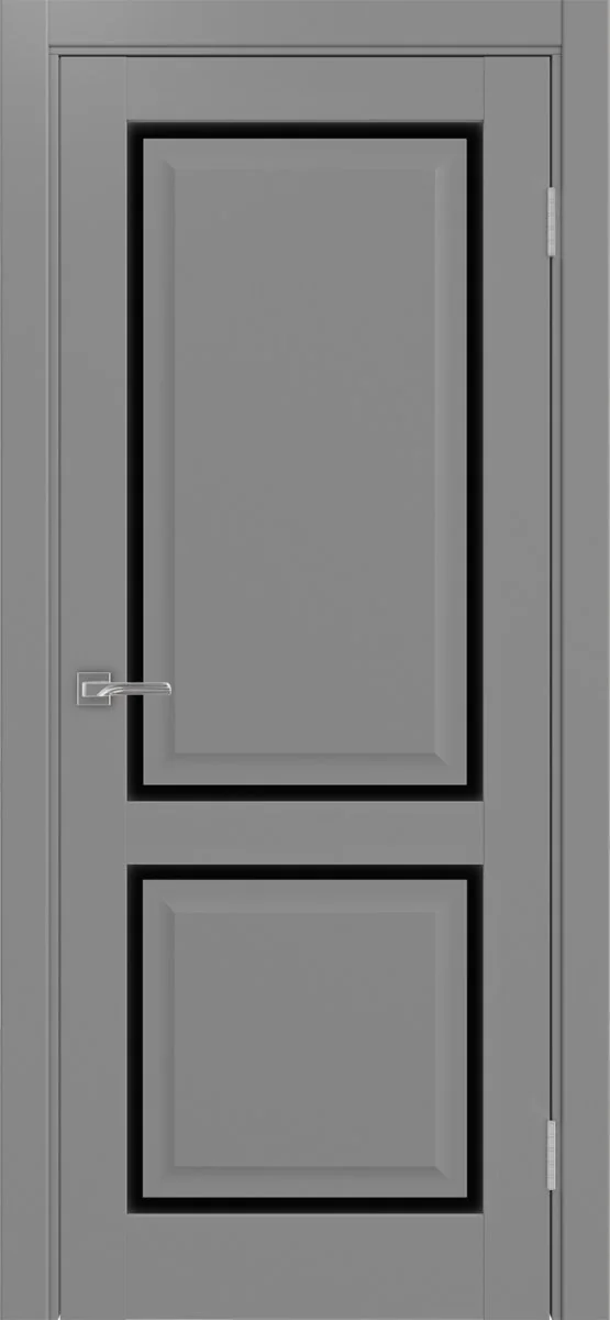 Дверь межкомнатная Тоскана 602С.2121 - серый, черное lacobel