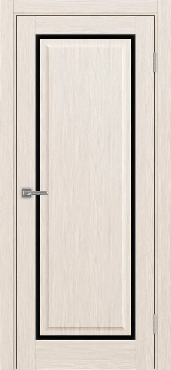 Дверь межкомнатная Тоскана 601С.21 - ясень перламутровый, черное lacobel