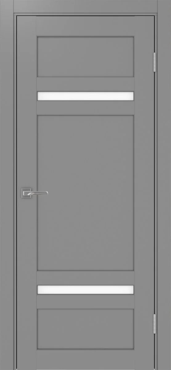 Дверь межкомнатная Парма 422.12121 - серый, белое lacobel