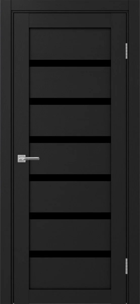Дверь межкомнатная Турин 507.12 - антрацит, черное lacobel