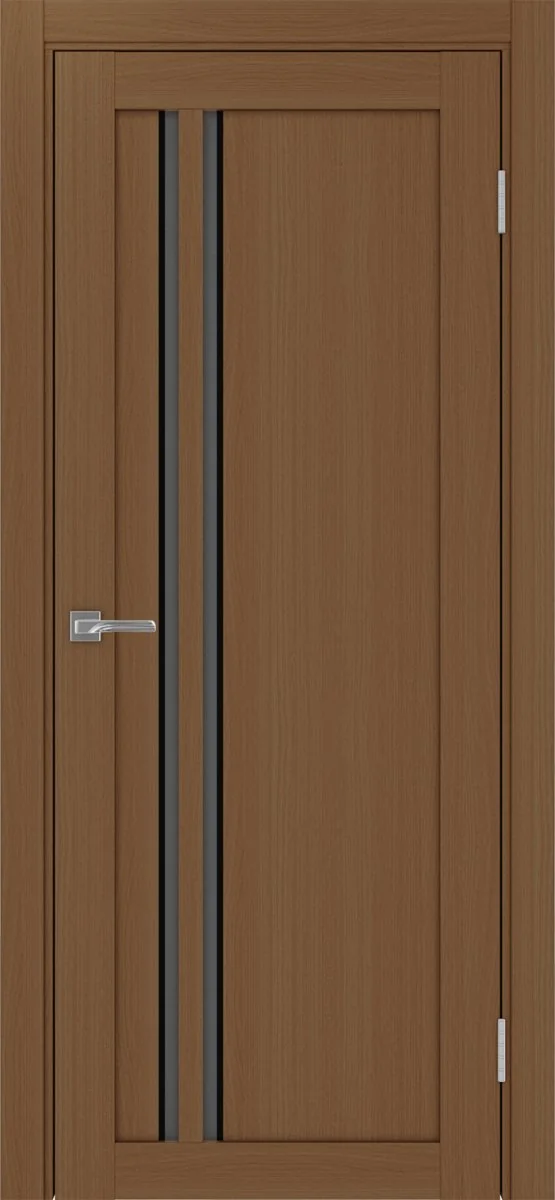 Дверь межкомнатная Турин 525АПС.121 - орех, графит матовое, алюм.чёрн.