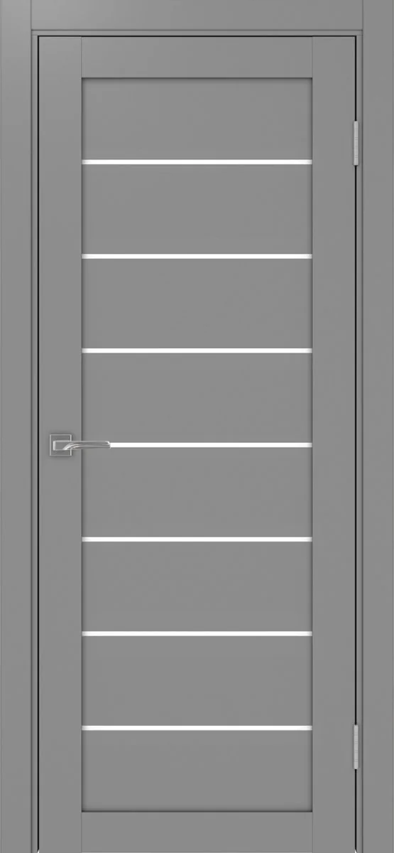 Дверь межкомнатная Турин 508.12 - серый, белое lacobel