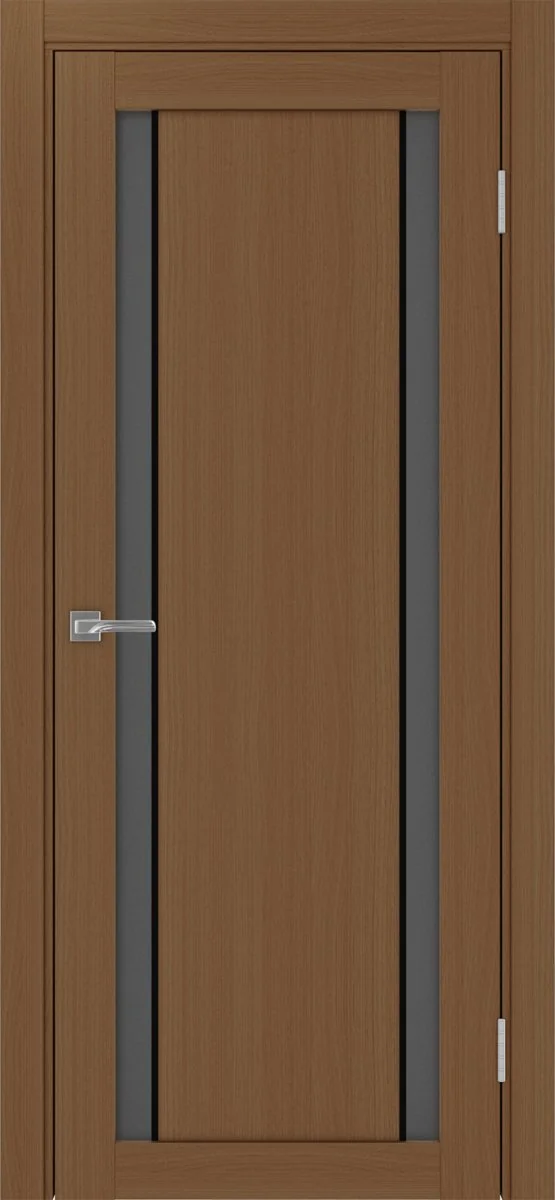 Дверь межкомнатная Турин 522АПС.212 - орех, графит матовое, алюм.чёрн.