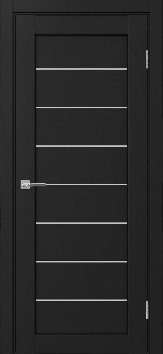 Дверь межкомнатная Парма 408.12 - антрацит, белое lacobel