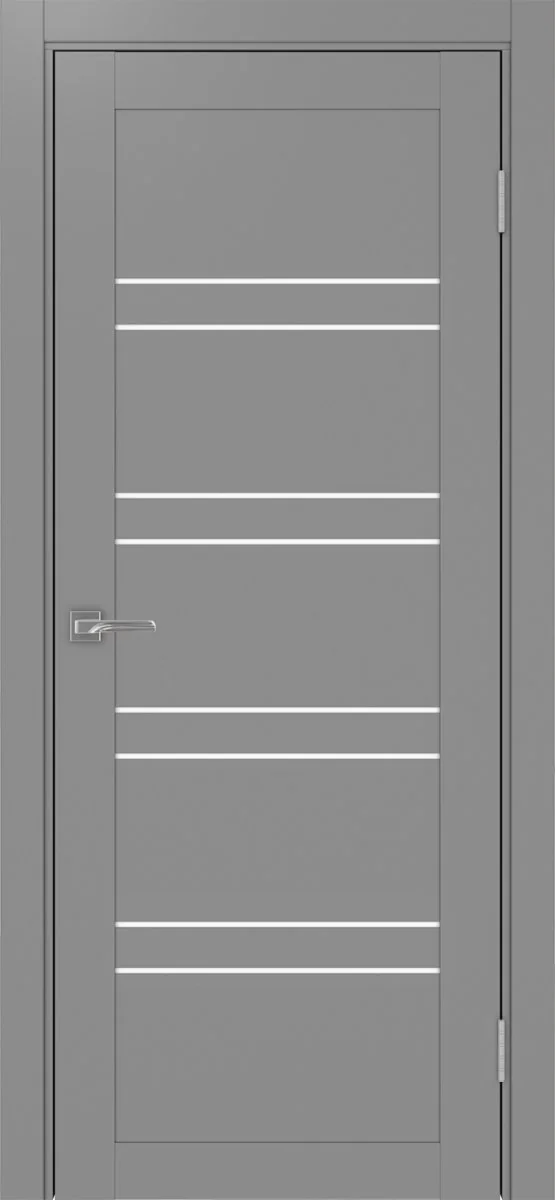 Дверь межкомнатная Турин 560.12 - серый, белое lacobel