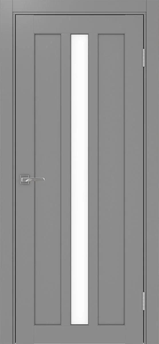 Дверь межкомнатная Парма 413.121 - серый, белое lacobel