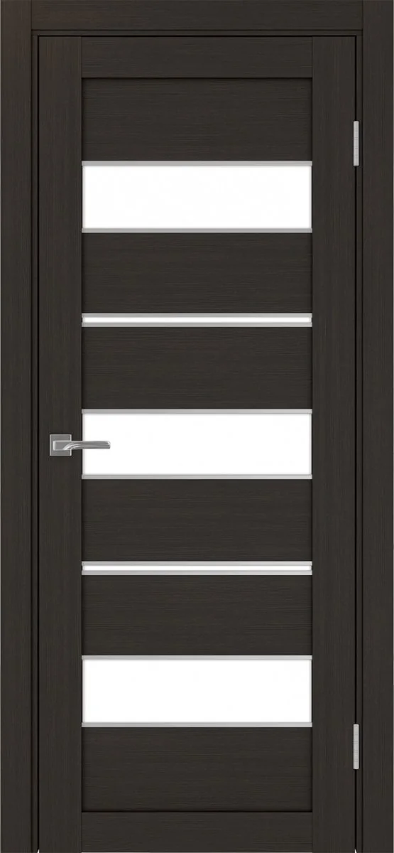 Дверь межкомнатная Турин 526АППmax.122 - венге, белое lacobel, алюм.хром