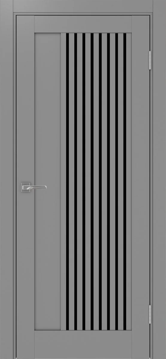 Дверь межкомнатная Турин 544.12 - серый, черное lacobel