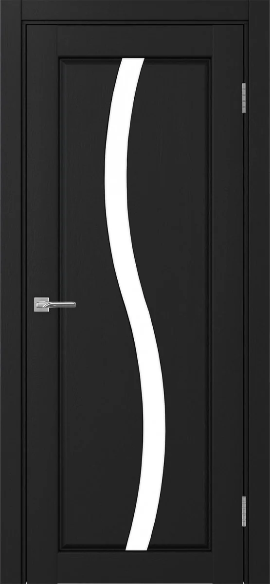 Дверь межкомнатная Сицилия 731.121 - антрацит, белое lacobel