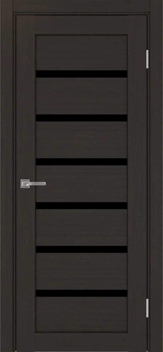 Дверь межкомнатная Парма 407.12 - венге, черное lacobel