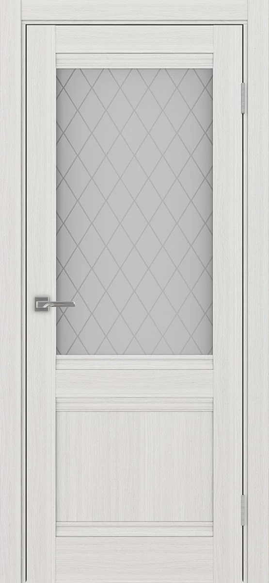Дверь межкомнатная Турин 502U.21 - ясень серебристый, кристалл б.цв