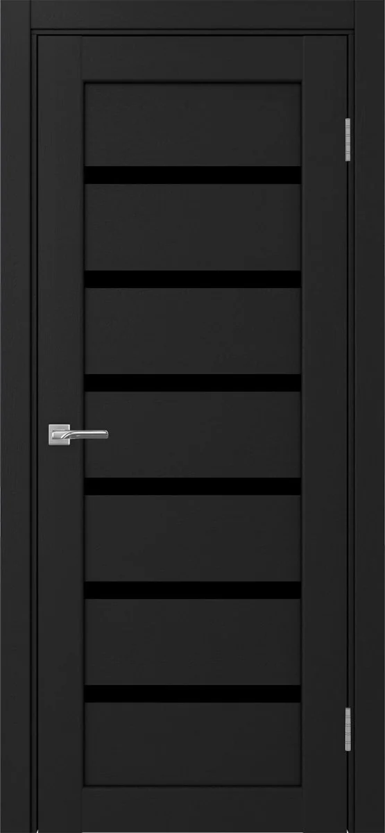 Дверь межкомнатная Парма 407.12 - антрацит, черное lacobel