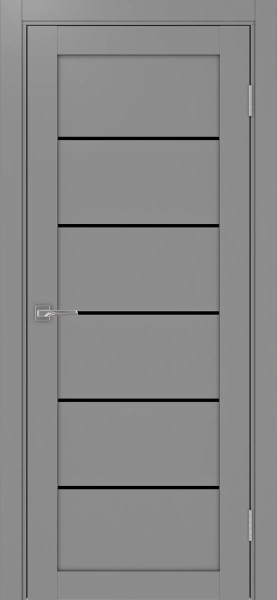 Дверь межкомнатная Турин 506.12 - серый, черное lacobel