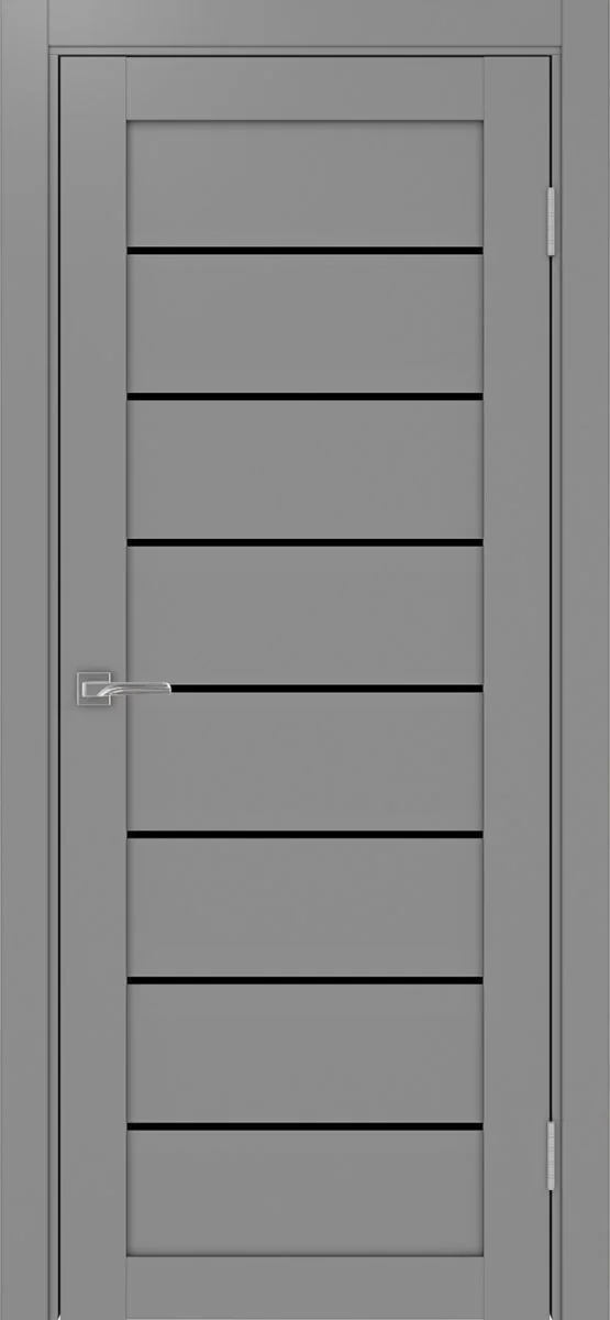 Дверь межкомнатная Турин 508.12 - серый, черное lacobel