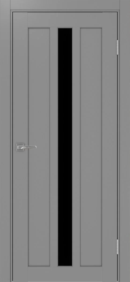Дверь межкомнатная Парма 413.121 - серый, черное lacobel