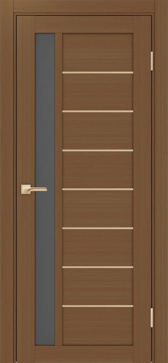 Дверь межкомнатная Турин 554АПП.21 - орех, графит матовое, алюм.золото