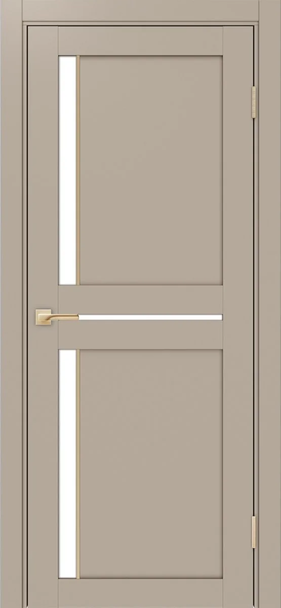 Дверь межкомнатная Турин 523АПП.221 - мокко, белое lacobel, алюм.золото