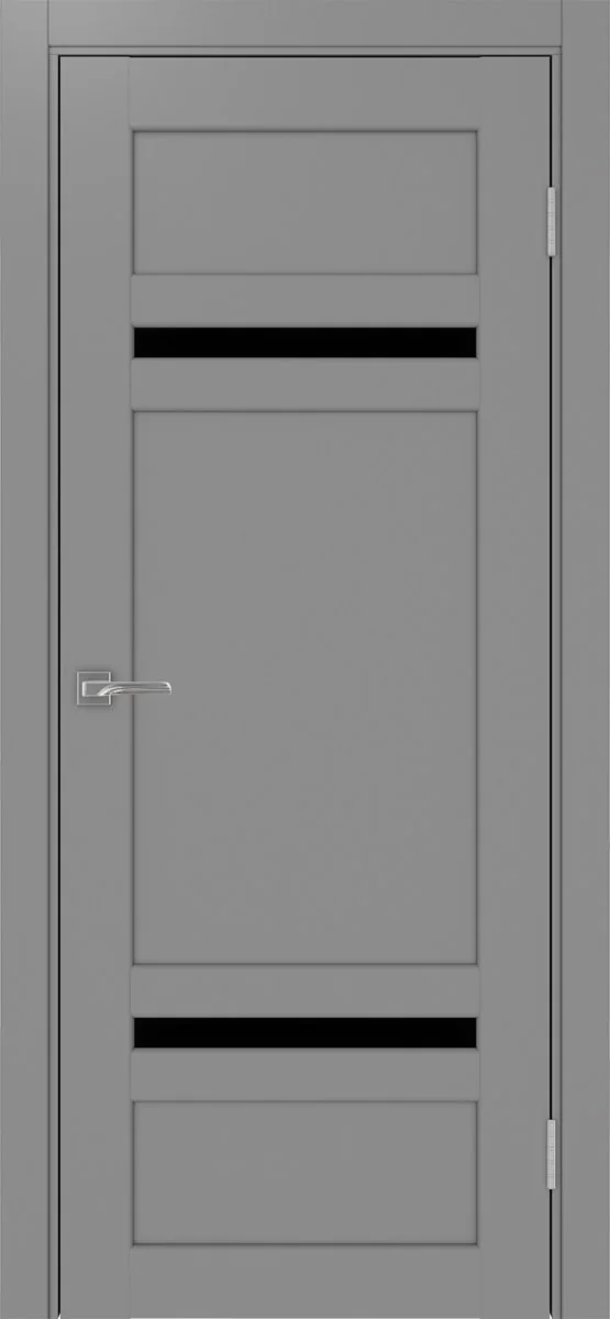 Дверь межкомнатная Парма 422.12121 - серый, черное lacobel