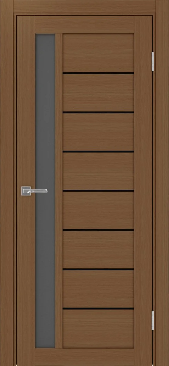 Дверь межкомнатная Турин 554АПП.21 - орех, графит матовое, алюм.чёрн.