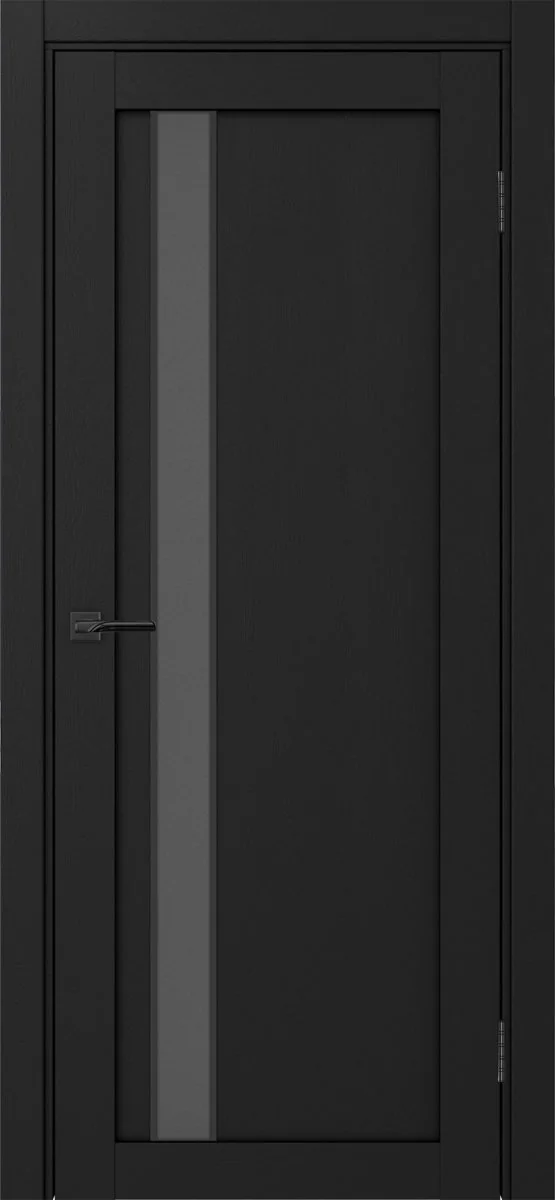 Дверь межкомнатная Турин 528AПС.121 - антрацит, графит матовое, алюм.чёрн.
