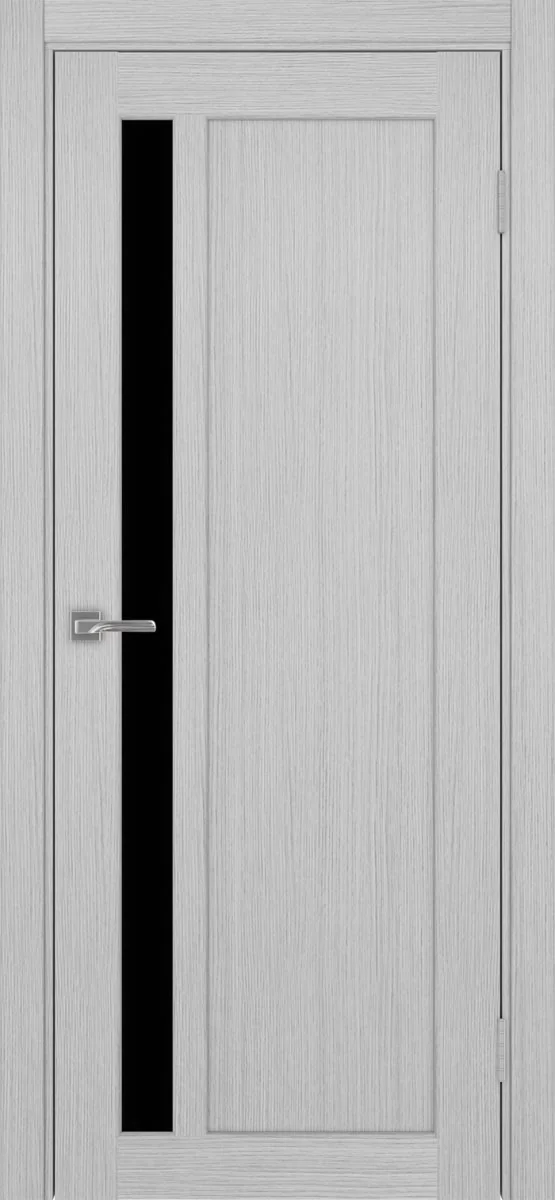 Дверь межкомнатная Парма 412.21 - дуб серый, черное lacobel
