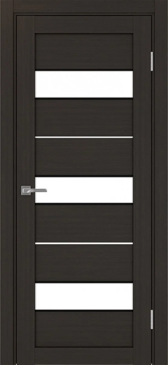 Дверь межкомнатная Турин 526АПП.122 - венге, белое lacobel, алюм.чёрн.