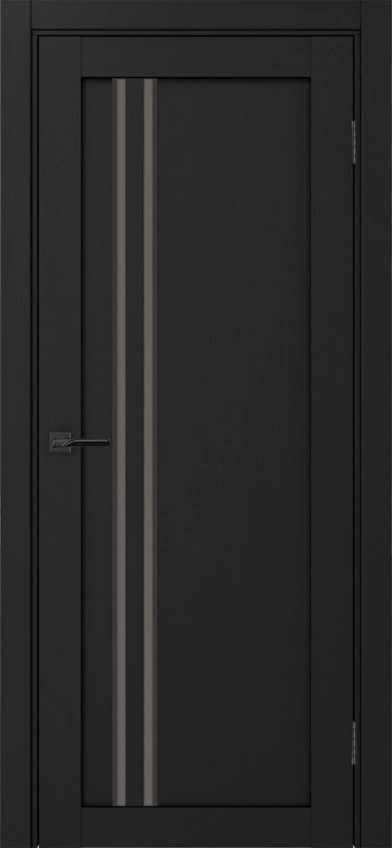 Дверь межкомнатная Турин 525АПС.121 - антрацит, бронза матовое, алюм.чёрн.