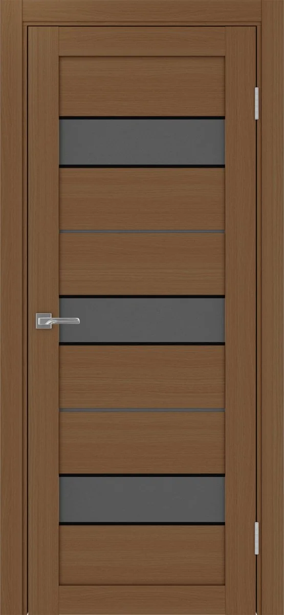 Дверь межкомнатная Турин 526АПС.122 - орех, графит матовое, алюм.чёрн.