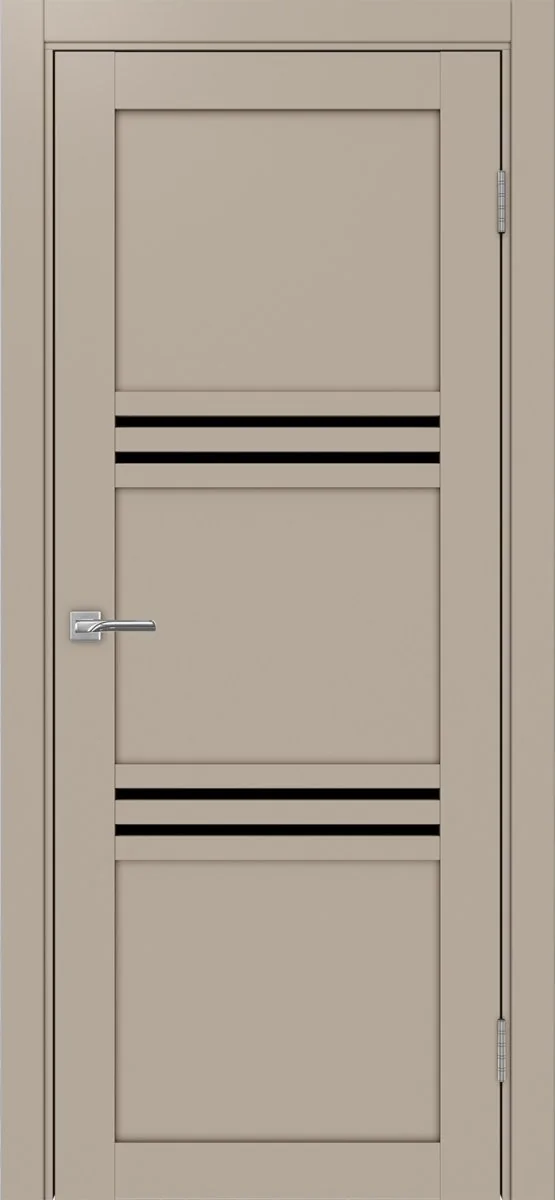Дверь межкомнатная Турин 553.12 - мокко, черное lacobel