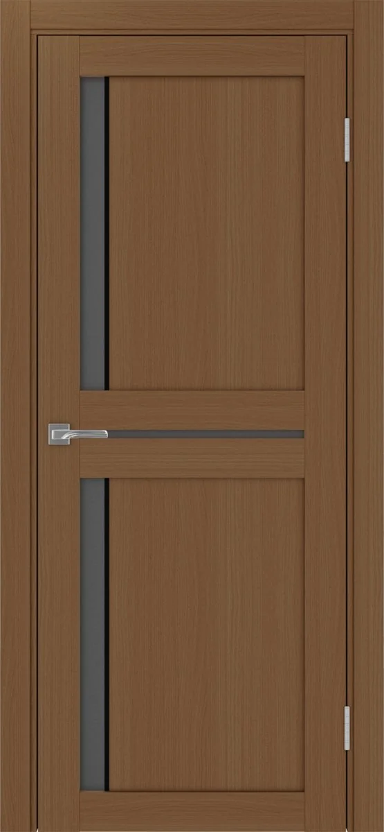 Дверь межкомнатная Турин 523АПС.221 - орех, графит матовое, алюм.чёрн.