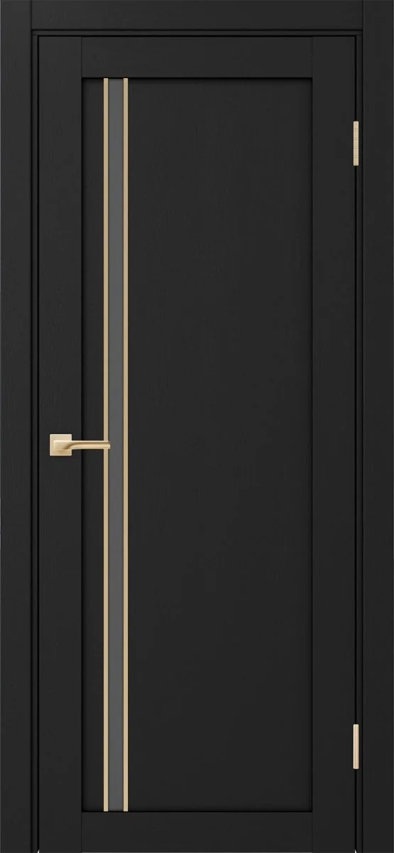 Дверь межкомнатная Турин 527АПС.121 - антрацит, графит матовое, алюм.золото