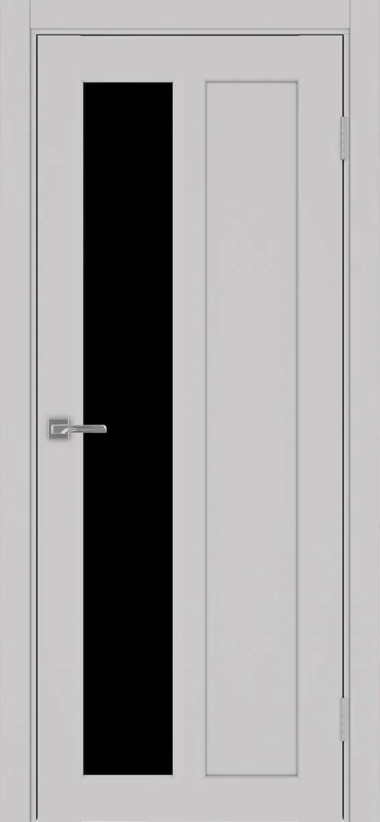 Дверь межкомнатная Парма 421.21 - пепельный, черное lacobel
