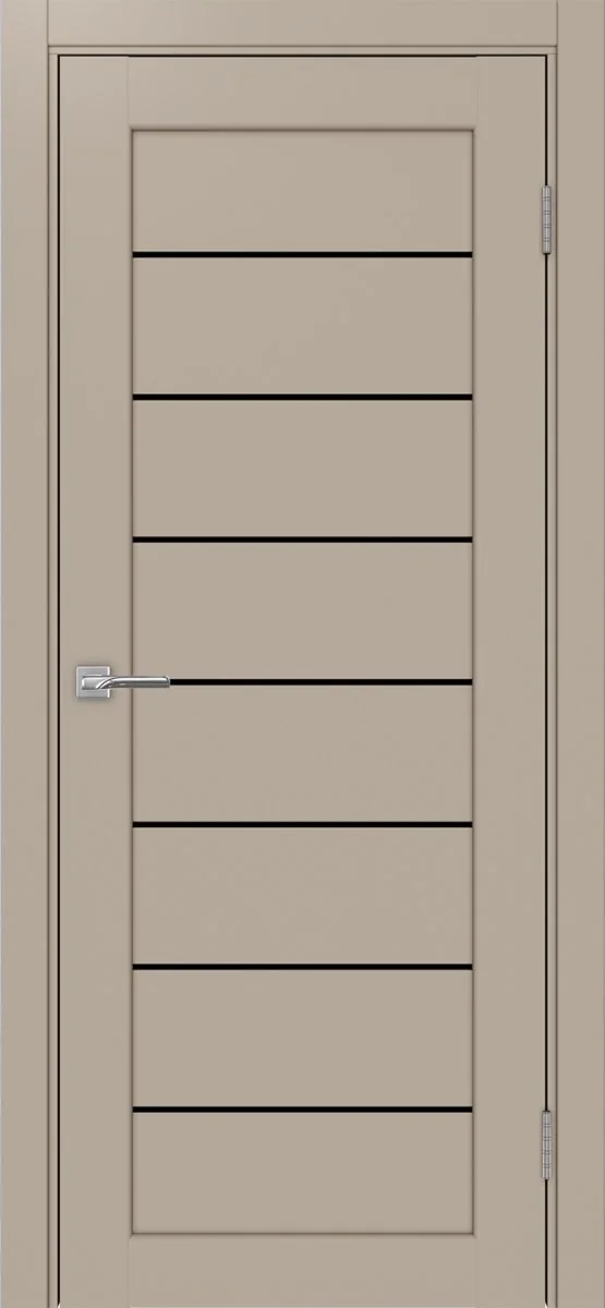 Дверь межкомнатная Парма 408.12 - мокко, черное lacobel