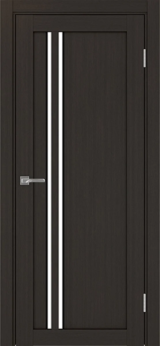 Дверь межкомнатная Турин 525АПС.121 - венге, белое lacobel, алюм.чёрн.