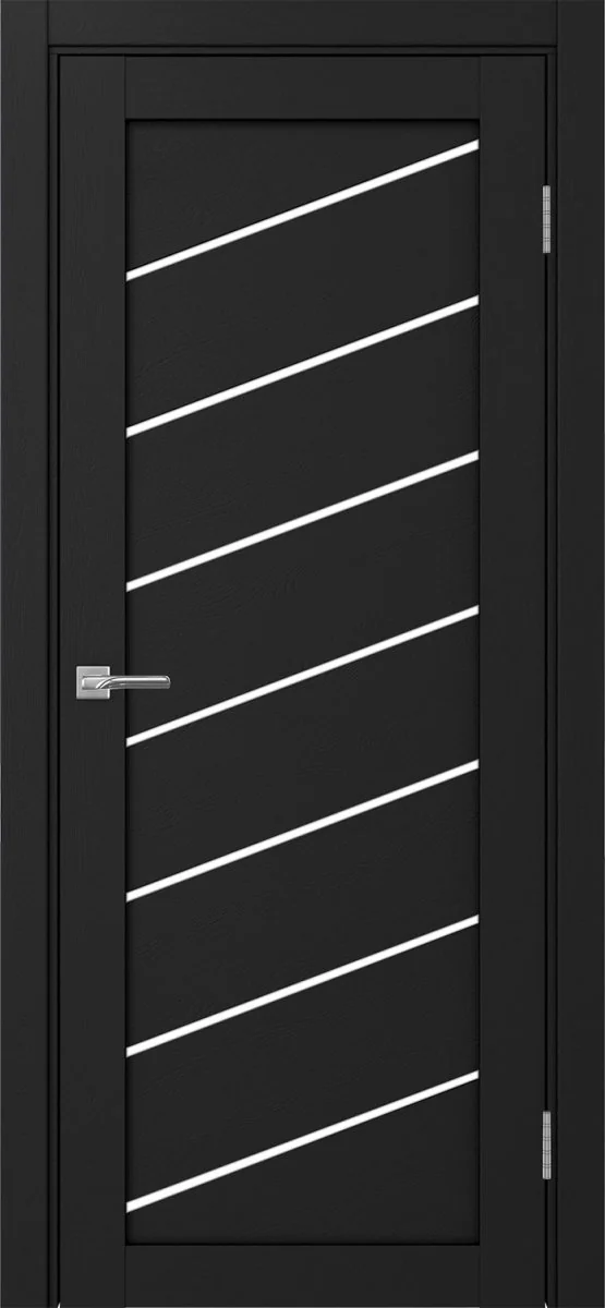 Дверь межкомнатная Турин 508У.112 - антрацит, белое lacobel