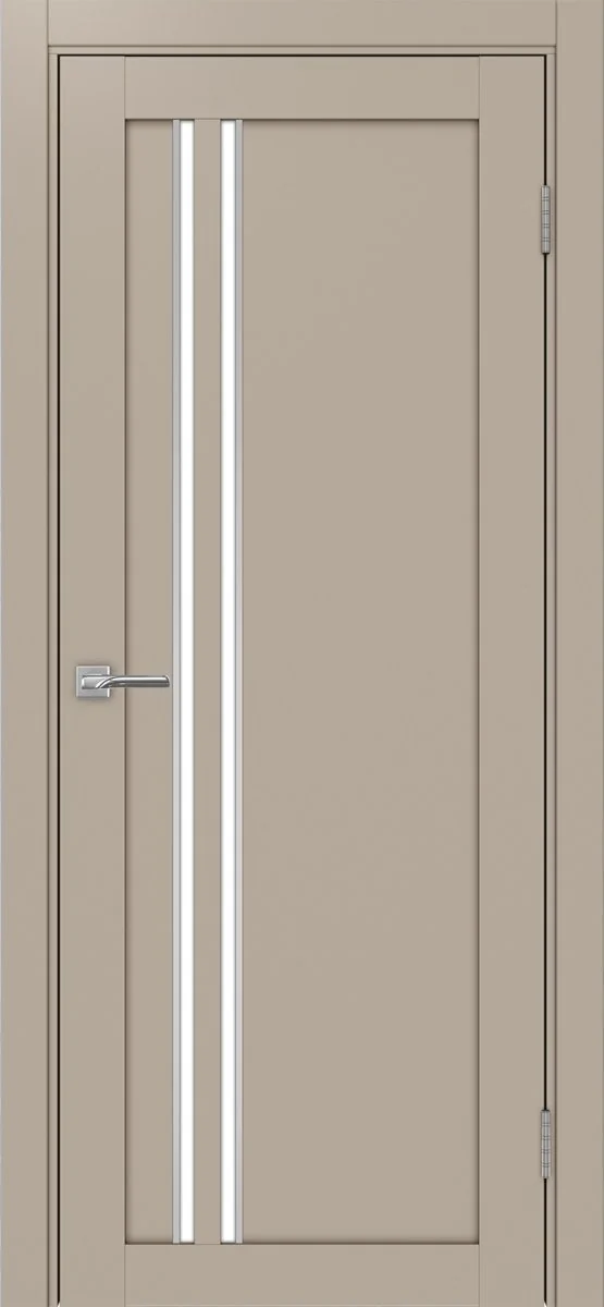 Дверь межкомнатная Турин 525АПС.121 - мокко, белое lacobel, алюм.хром